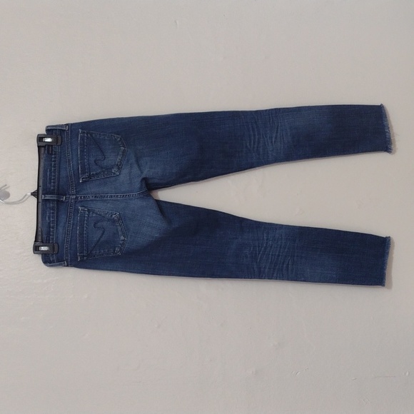 Citizens of Humanity Avedon Low Rise Skinny Leg Ripped Knee Raw Hem Jean Size 25 - Picture 4 of 12